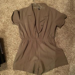 Olive green shorts romper. Brand new, never worn